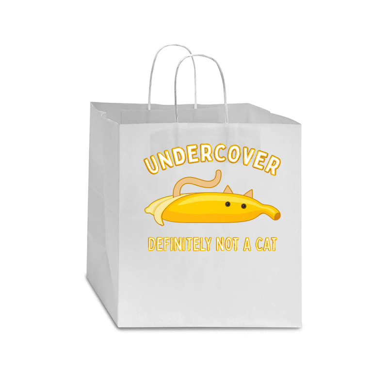 Undercover Definitely Not A Cat Funny Banana Lover Kitty Premium Star Paper Bag - 13 X 7 X 13 | Artistshot