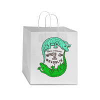 Up For Some Wrasslin' Funny Alligators Star Paper Bag - 13 X 7 X 13 | Artistshot