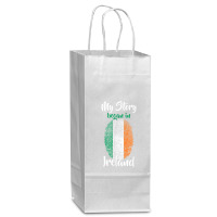 Irish Pride Fingerprint   My Story Started In Ireland Flag T Shirt Wine Paper Bag - 5 1/2 X 3 1/4 X 13 | Artistshot