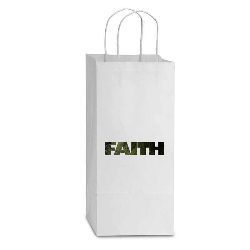 Faith Double Wine Paper Bag - 6 1/2 X 3 1/2 X 12 3/8 | Artistshot