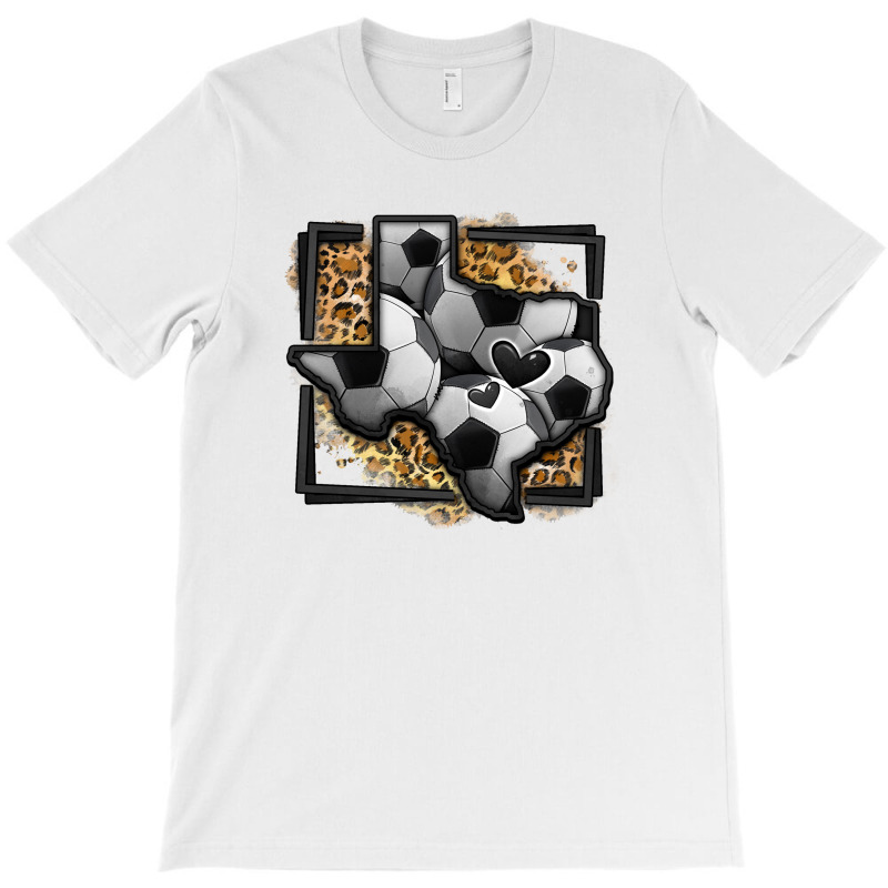 Leopard Soccer Texas Map T-shirt | Artistshot