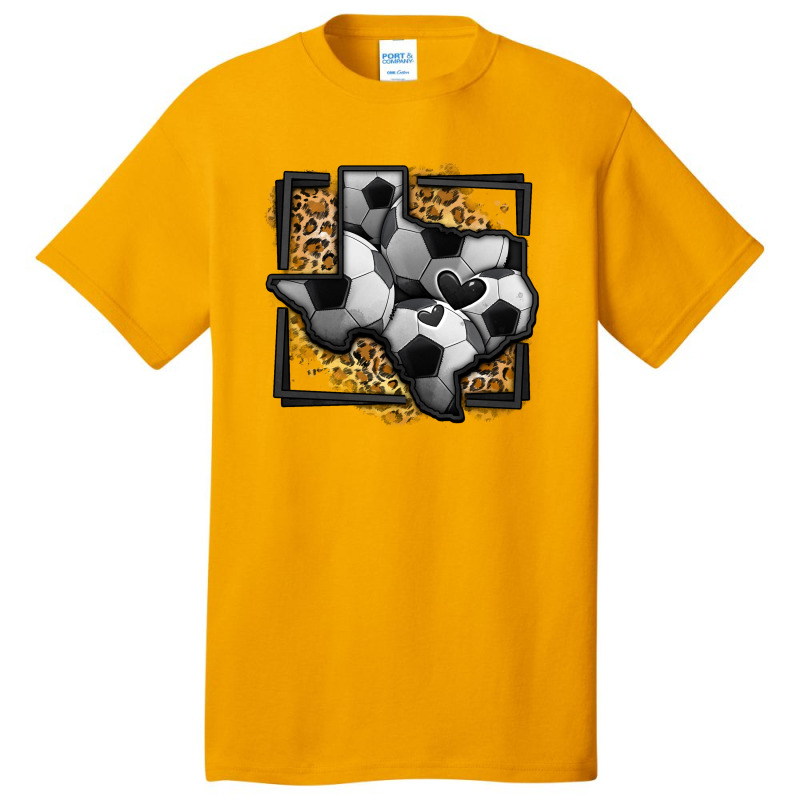 Leopard Soccer Texas Map Basic T-shirt | Artistshot