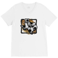 Leopard Soccer Texas Map V-neck Tee | Artistshot