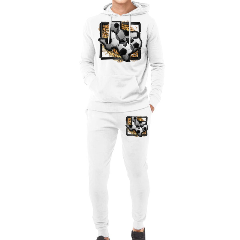 Leopard Soccer Texas Map Hoodie & Jogger Set | Artistshot