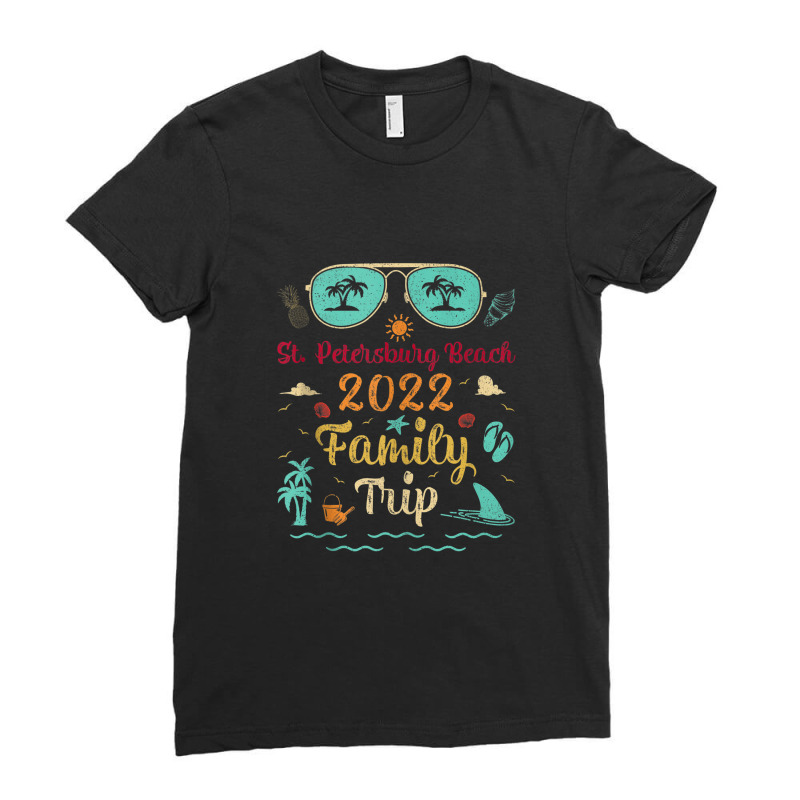 Family Trip 2022 Beach Vacation Florida St. Petersburg Beach Tank Top Ladies Fitted T-Shirt by Tiktify | Artistshot