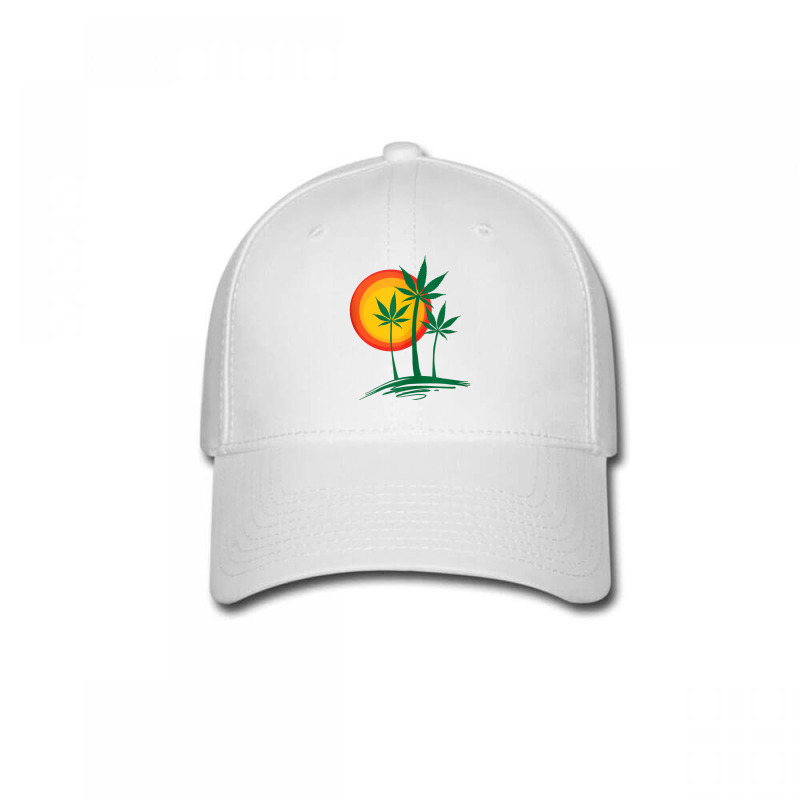 Beautiful Marijuana Weed Palm Tree Paradise Tank Top Baseball Cap by jermonmccline | Artistshot