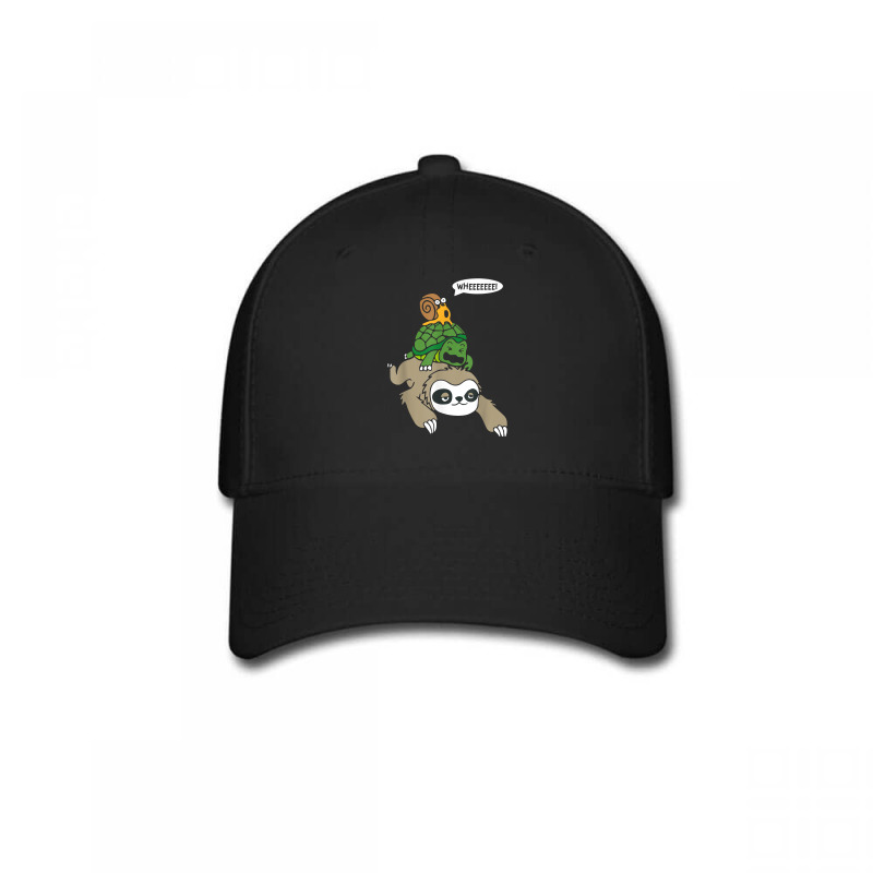 Wheeee! Sloth Turtle Snail Funny Animal Lover Running Tee T Shirt Baseball Cap by jermonmccline | Artistshot