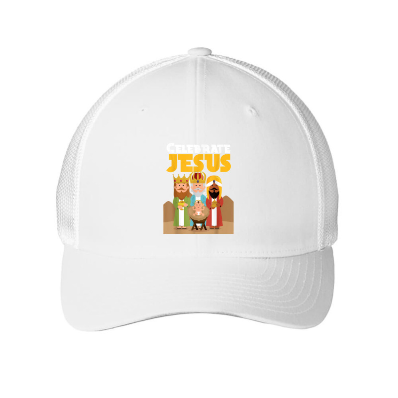 Celebrate Jesus Christian Christmas Nativity Christianity T Shirt Mesh cap by Sand King | Artistshot