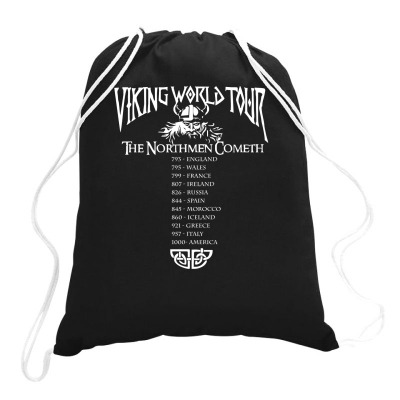 Viking World Tour Funny Drawstring Bags Designed By Enjang