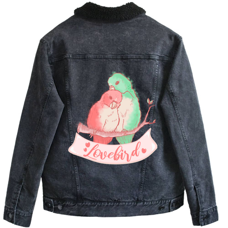 Lovebird Unisex Sherpa-lined Denim Jacket | Artistshot