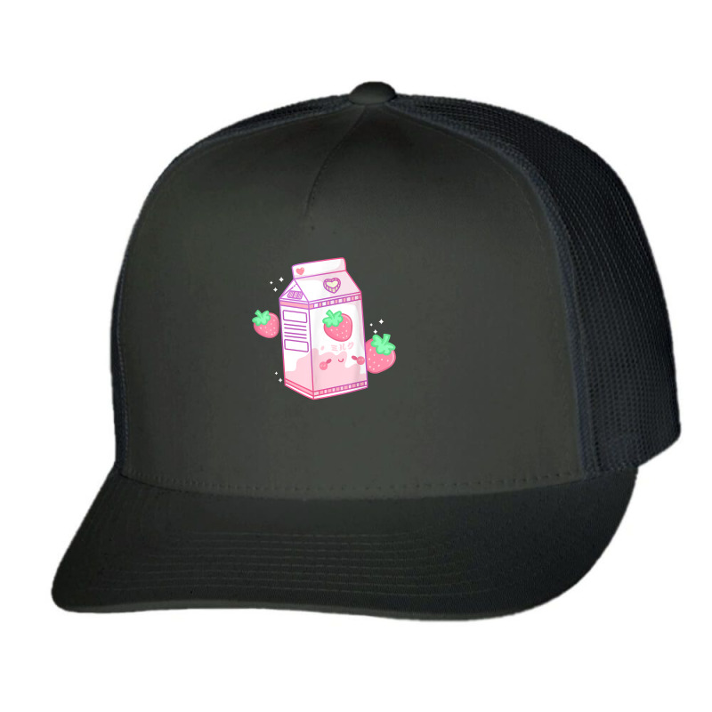 Strawberry Milk Shake Kawaii T Shirt Trucker Cap by darelychilcoat1989 | Artistshot