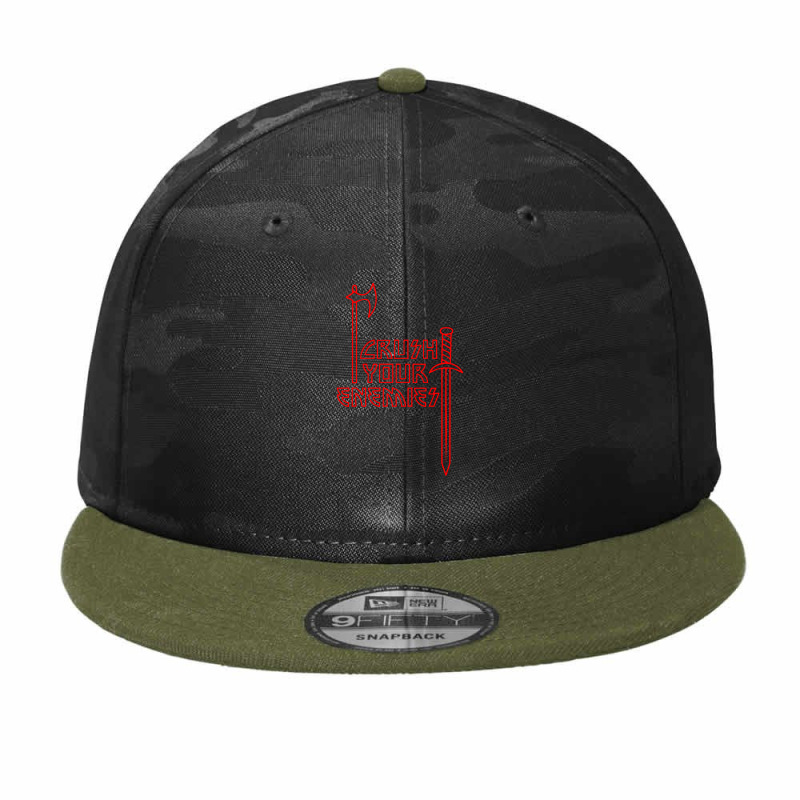 Crushs Your Enemies Merch Camo Snapback by ciko prasetyawan | Artistshot