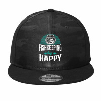 Saltwater Aquarium Fish Bowl Fishkeeping Makes Me Happy T Shirt Camo Snapback | Artistshot