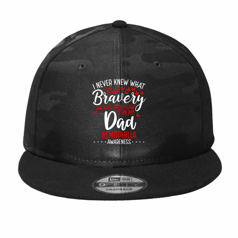 Hemophilia Awareness Dad Fathers Day T Shirt Classique Camo Snapback by loudhefty | Artistshot