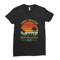 Family Vacation 2022 Palm Tree Vintage Lost Paradise Beach Premium Ladies Fitted T-shirt | Artistshot