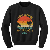 Family Vacation 2022 Palm Tree Vintage Lost Paradise Beach Premium Youth Sweatshirt | Artistshot