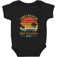 Family Vacation 2022 Palm Tree Vintage Lost Paradise Beach Premium Baby Bodysuit | Artistshot