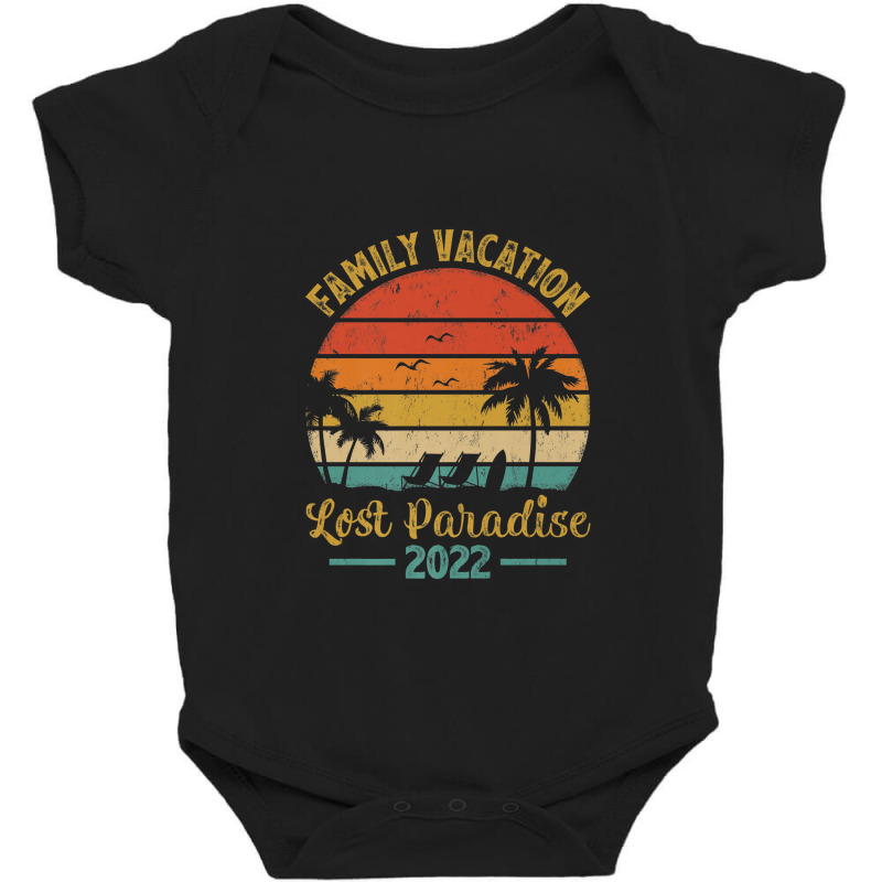 Family Vacation 2022 Palm Tree Vintage Lost Paradise Beach Premium Baby Bodysuit by Tiktify | Artistshot