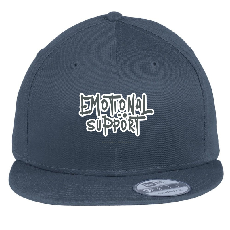 Emotional Support Flat Bill Snapback Cap by vectorhelowpal | Artistshot