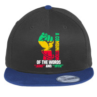 Juneteenth Gifts T  Shirt A Combination Of The Words Flat Bill Snapback Cap | Artistshot