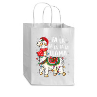 Fa La La Llama Christmas Funny Christmas Llama Xmas Lights 147 Cub Paper Bag - 8 X 4 1/2 X 10 1/4 | Artistshot