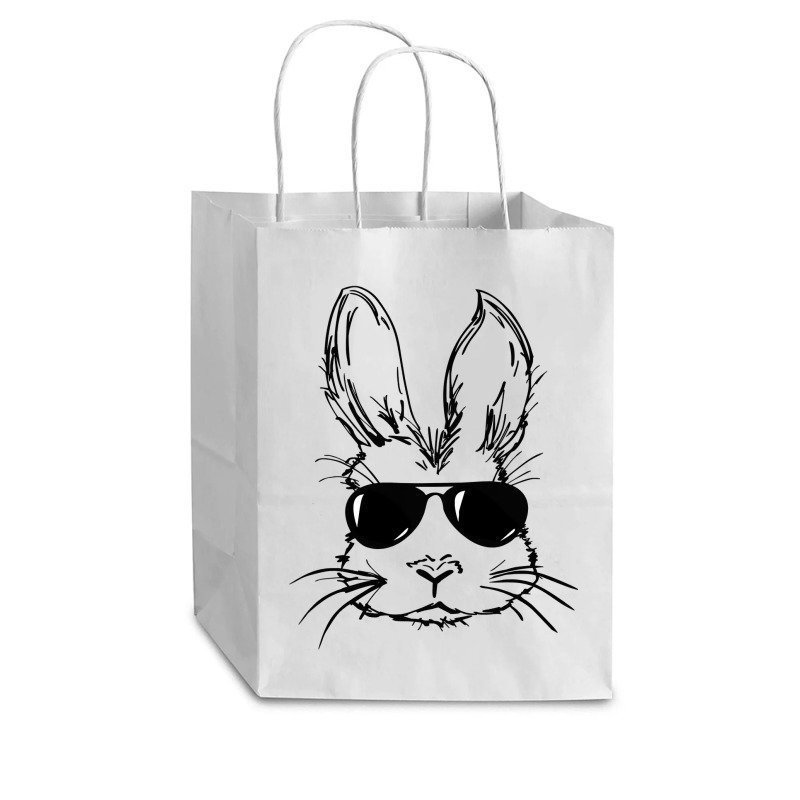 Bunny Face With Sunglasses Easter Day For Boys Men Kids Cub Paper Bag - 8 x 4 1/2 x 10 1/4 by bakien89 | Artistshot