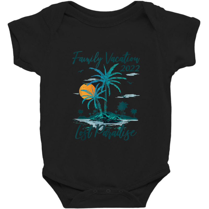 Family Vacation 2022 Retro Sunset Lost Paradise Beach Tank Top Baby Bodysuit by Tiktify | Artistshot