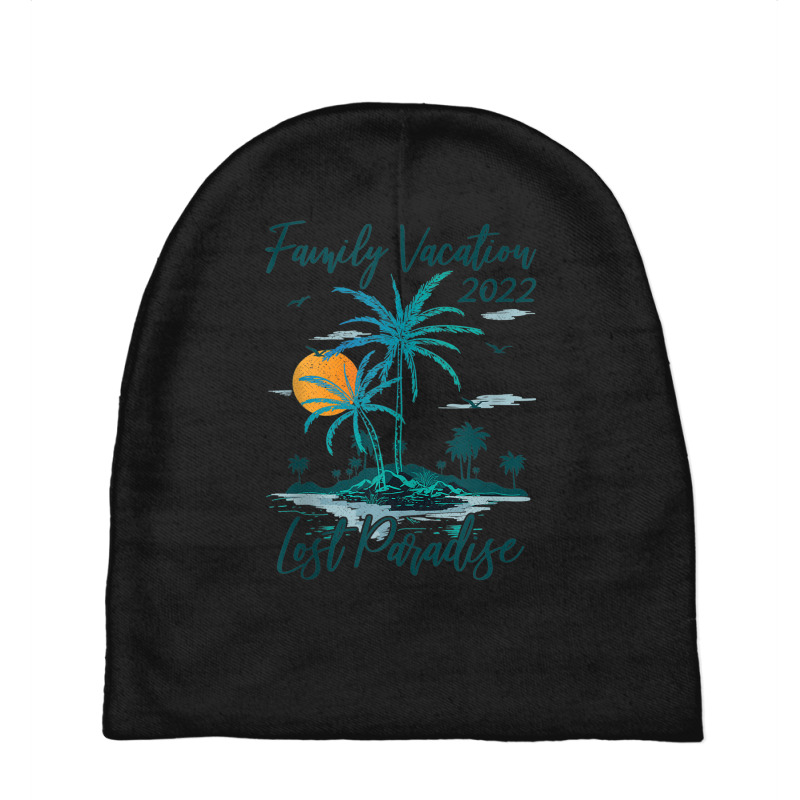 Family Vacation 2022 Retro Sunset Lost Paradise Beach Tank Top Baby Beanies by Tiktify | Artistshot