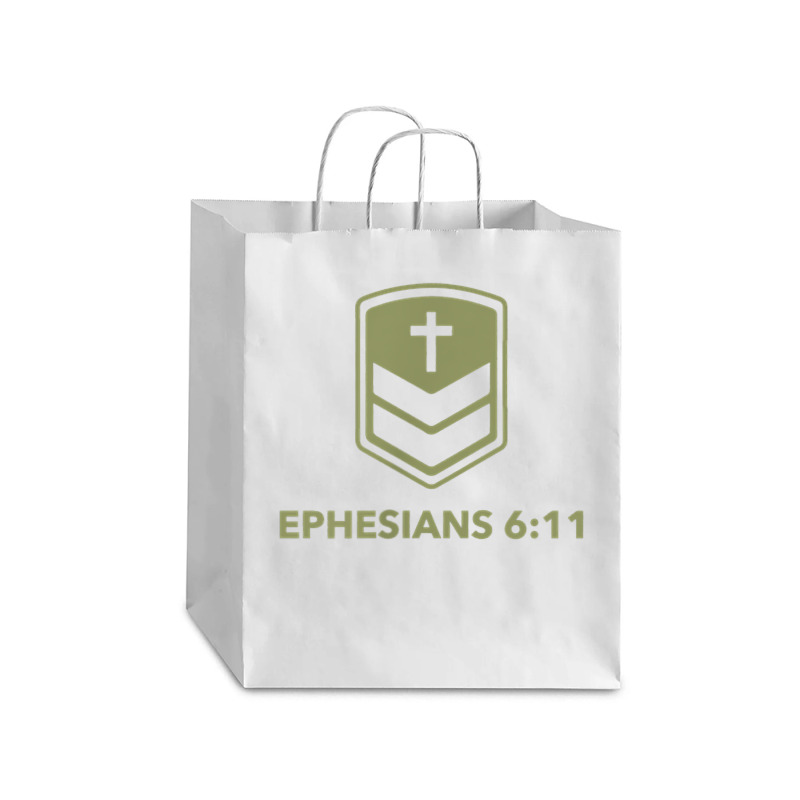 God's Armor Warrior Ephesus 611 Front And Back Design T Shirt Debie Paper Bag - 10 X 5 X 13 | Artistshot