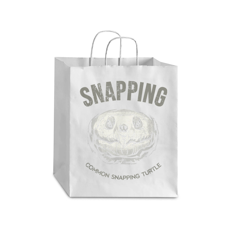 Common Snapping Turtle, Vintage Design For Reptile Lovers T Shirt Debie Paper Bag - 10 X 5 X 13 | Artistshot