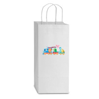 Wido Dino Bod Baby Dinosaurs On Train. Tank Top Double Wine Paper Bag - 6 1/2 X 3 1/2 X 12 3/8 | Artistshot