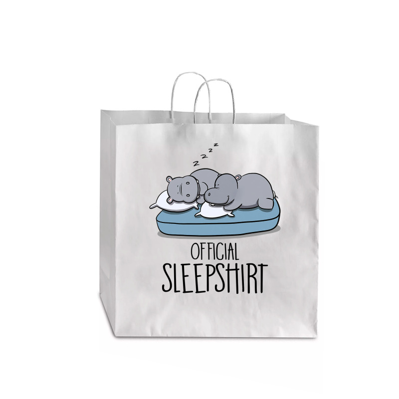 Hippopotamus Official Sleepshirt Funny Hippo Hippopotamus Lover 117 Hi Jumbo Paper Bag - 18 X 7 X 18 3/4 | Artistshot