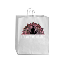 Heavily Meditated   Spiritual Daily Meditation Yoga T Shirt Queen Paper Bag - 16 X 6 X 19 1/4 | Artistshot