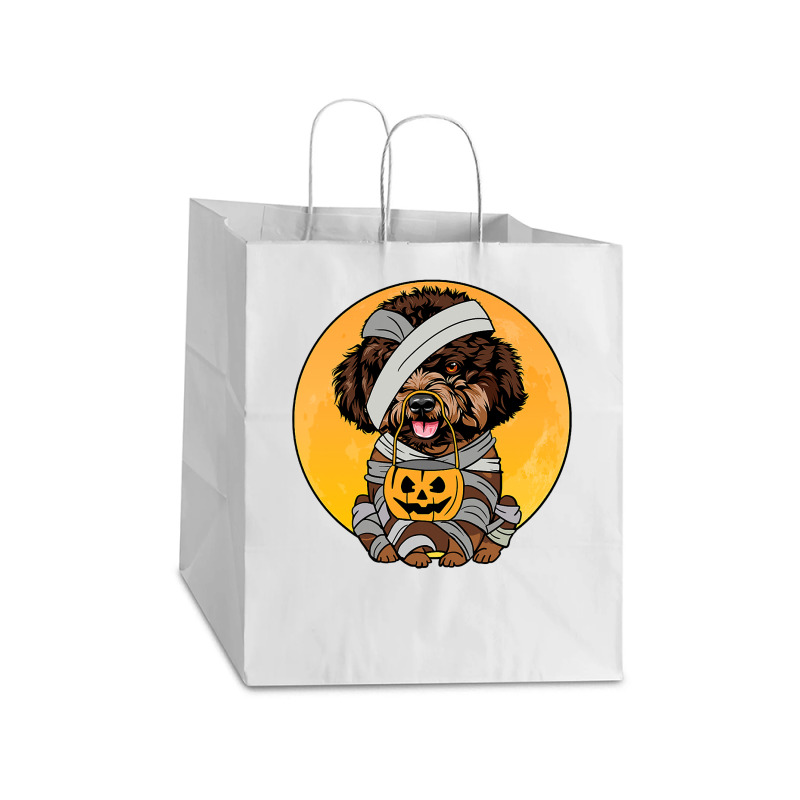 Poodle Dog Cute Halloween Costume Dog Lover Design 103 Take Out Paper Bag - 14 X 10 X 15 1/2 | Artistshot