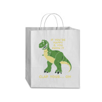 Clap Your Hands Dinosaur Traveler Paper Bag -13 X 6 X 15 3/4 | Artistshot