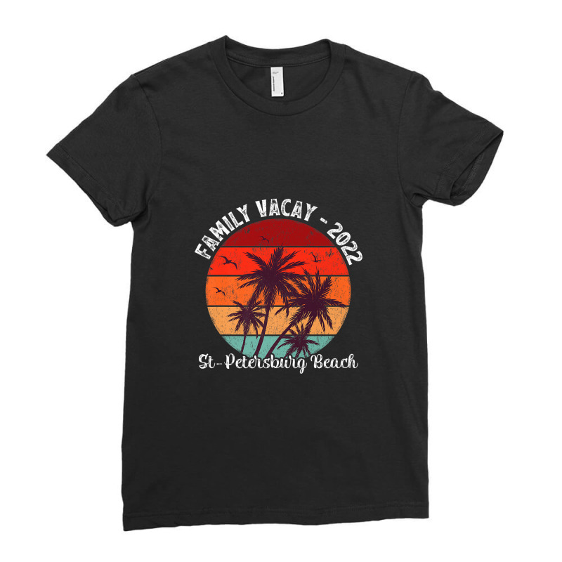 Family Vacation 2022 Vintage Florida St Petersburg Beach Premium Ladies Fitted T-Shirt by Tiktify | Artistshot