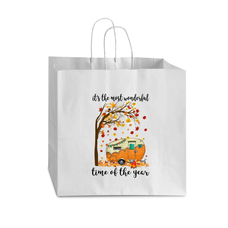 Camping Most Wonderful Time Of The Year Camper Campfire Vogue Paper Bag - 16 X 6 X 12 | Artistshot