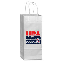 Usa Basket Wine Paper Bag - 5 1/2 X 3 1/4 X 13 | Artistshot