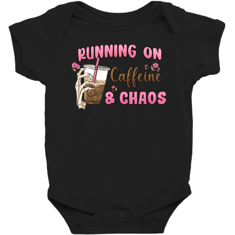 Running On Caffeine & Chaos Baby Bodysuit by MaliasSmallBusiness | Artistshot