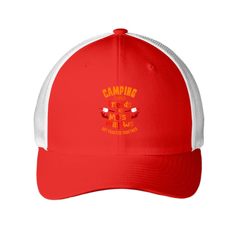 Camp Camping Friends And Marshmallows Camper Mesh Cap | Artistshot