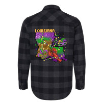 Mardi Gras Louisiana Map Flannel Shirt | Artistshot