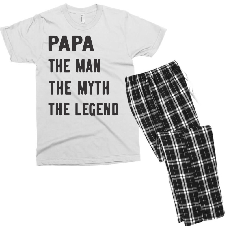 Papa The Man The Myth The Legend Men's T-shirt Pajama Set | Artistshot