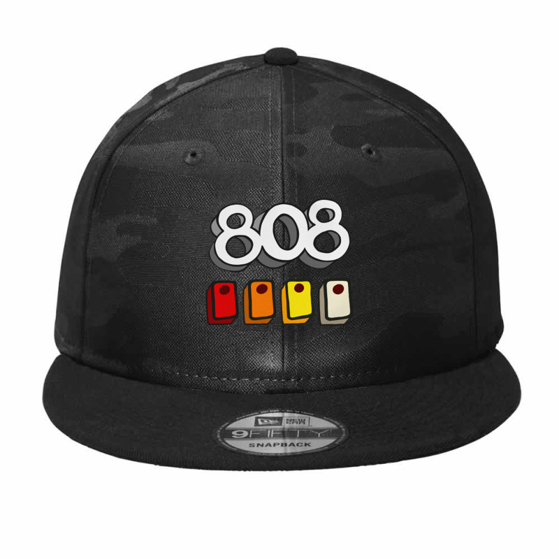 808 Drum Machine Button Grid Design , Electronic Music Fan Art Camo Snapback | Artistshot