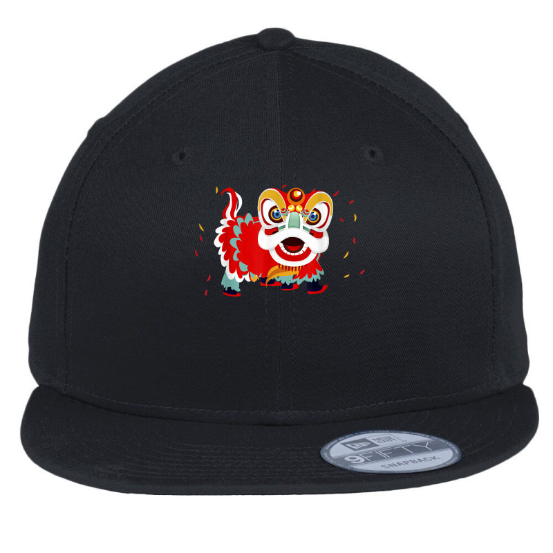 Happy Chinese New Year 2022 Lion Dragon Dance Lunar Festival T Shirt Flat Bill Snapback Cap by naythendeters2000 | Artistshot