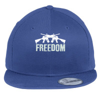 Independence Day T  Shirt Freedom Crossed M4 A1 Machine Guns For Veter Flat Bill Snapback Cap | Artistshot