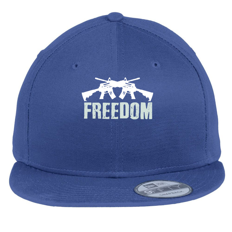 Independence Day T  Shirt Freedom Crossed M4 A1 Machine Guns For Veter Flat Bill Snapback Cap by omerschmitt929 | Artistshot