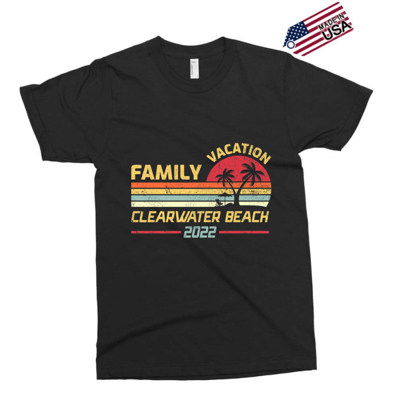 Family Vacation 2022 Vintage Retro Florida Clearwater Beach Premium Exclusive T-shirt by Tiktify | Artistshot