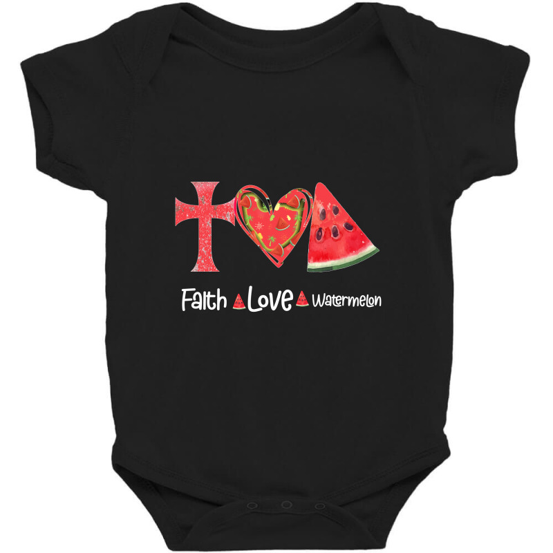 Faith Love Watermelon Baby Bodysuit | Artistshot