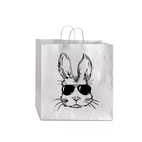 Bunny Face With Sunglasses Easter Day For Boys Men Kids Jumbo Paper Bag - 18 X 7 X 18 3/4 | Artistshot