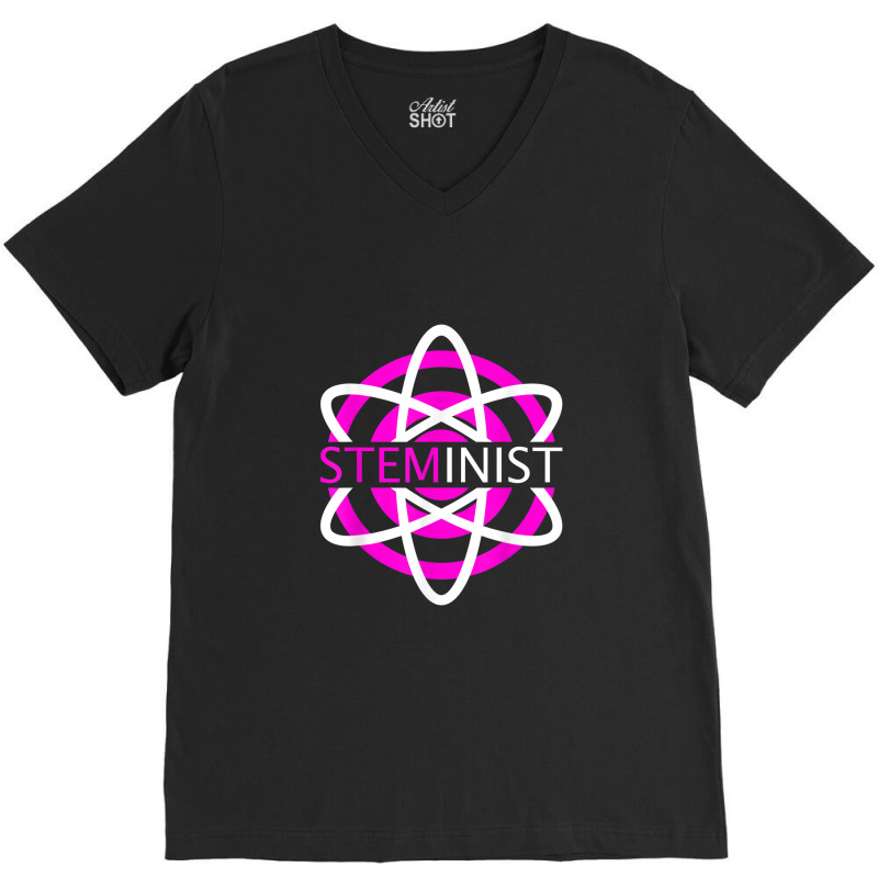 Steminist Women In Science Stem Atom V-neck Tee | Artistshot